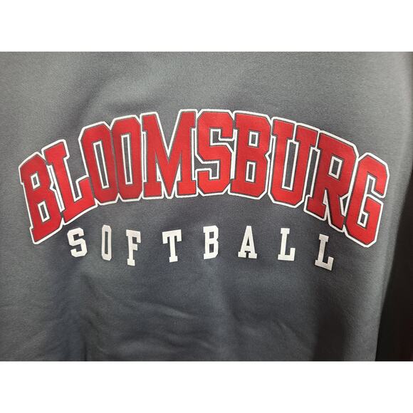 Sport-Tek Men's Black Bloomsburg Softball Long Sleeve Fleece Sweatshirt Size L - Picture 5 of 9